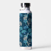 Bouteille D'eau Modèle Floral Hydrangea stylisé - Bleu élégant (Plage)