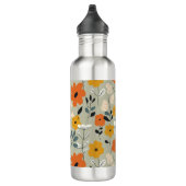 Bouteille D'eau Modèle Floral Inspiré Au Milieu Du Siècle (Droite)