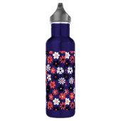 Bouteille D'eau Modèle floral Monogramme moderne (Droite)