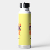 BOUTEILLE D'EAU MODÈLE TEXTE MODERNE PASTEL JAUNE D'IMAGE (Gym)
