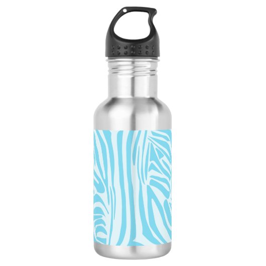 Bouteille D'eau Modèle Zèbre Bleu (Devant)
