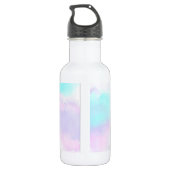Bouteille D'eau Modern Abstract Blue & Purple Watercolor (Dos)