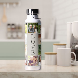 Bouteille D'eau Modern Love 10 Photo Collage Taupe