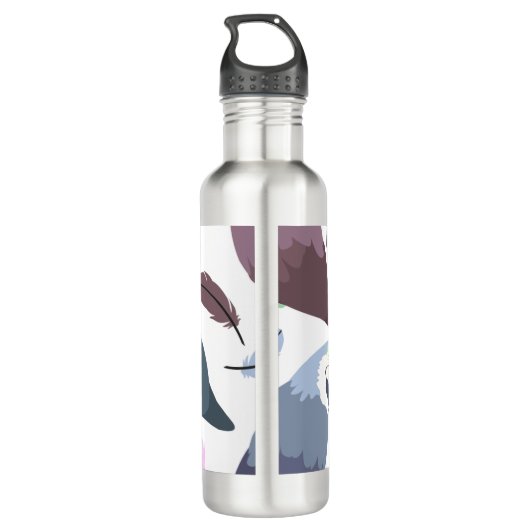 Bouteille D'eau Modern Parrots Tropical Pattern  (Dos)