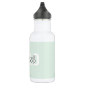 Bouteille D'eau Modern Pastel Mint Bonjour Et Vous Nom (Droite)
