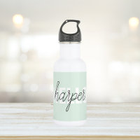 Modern Pastel Mint Bonjour Et Vous Nom