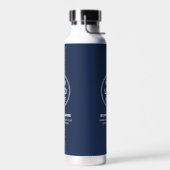 Bouteille D'eau Modern Personalized Logo Navy Blue Business (Gauche)