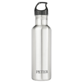 Bouteille D'eau Modern Simple Monogram nom personnalisé personnali