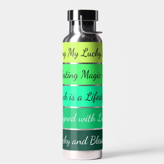 Bouteille D'eau Modern St. Patrick’s Day Gradient (Gauche)