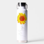 Bouteille D'eau Modern Sunflower | Personalised Name & Monogram  (Avant)