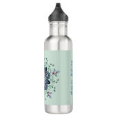 Bouteille D'eau Modern Turquoise & Pink Floral Mandala (Droite)