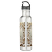 Bouteille D'eau Modern White Flowers Pearls Water Bottle (Dos)