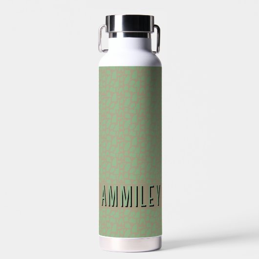 Bouteille d'eau moderne beige vert sans couture  (Avant)