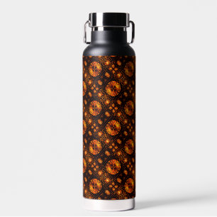 Bouteille D'eau Moderne Bohème Élégant Motif d'Art Abstrait Doré #