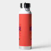 BOUTEILLE D'EAU MODERNE ÉDITABLE ROUGE ORANGE MODÈLE TEXTE D'IMAGE (Gym)