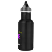 BOUTEILLE D'EAU MODERNE ET MODERNE PERSONNALISABLE NOIR VÉRIFIÉ (Droite)