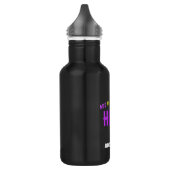 BOUTEILLE D'EAU MODERNE ET MODERNE PERSONNALISABLE NOIR VÉRIFIÉ (Gauche)