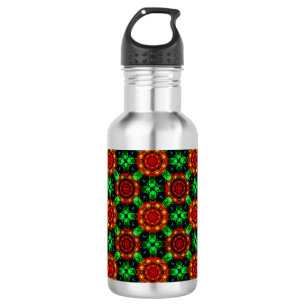 Bouteille D'eau Moderne Florale Élégante Abstrait Bohème Motif #50