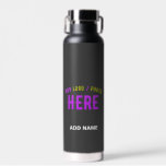 BOUTEILLE D'EAU MODERNE MODERNE PERSONNALISABLE GRAY VÉRIFIÉ<br><div class="desc">VOUS POUVEZ CHANGER,  REDIMENSIONNER OU AJOUTER LOGO,  PHOTO,  TEXTE ET COULEURS COMME VOUS LE SOUHAITEZ.MERCI.</div>