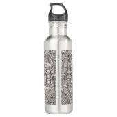 Bouteille d'eau moderne ornée d'argent (Dos)