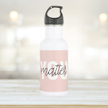 Bouteille D'eau Moderne Pastel Rose Vous Comptez Inspiration Citat<br><div class="desc">Moderne Pastel Rose Vous Comptez Inspiration Citation</div>