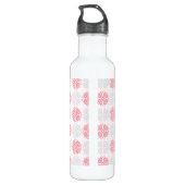 Bouteille d'eau moderne rose et gris Motif (Dos)