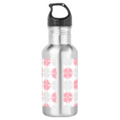 Bouteille d'eau moderne rose et gris Motif (Dos)