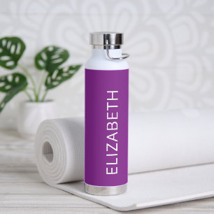 Bouteille D'eau Moderne tendance minimaliste Magenta Nom personnal