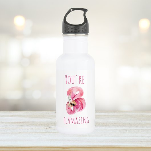Bouteille D'eau Moderne Vous Flamazirez Beauté Flamant rose rose