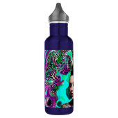 Bouteille D'eau Mohawk Punk Girl Art Abstrait (Gauche)