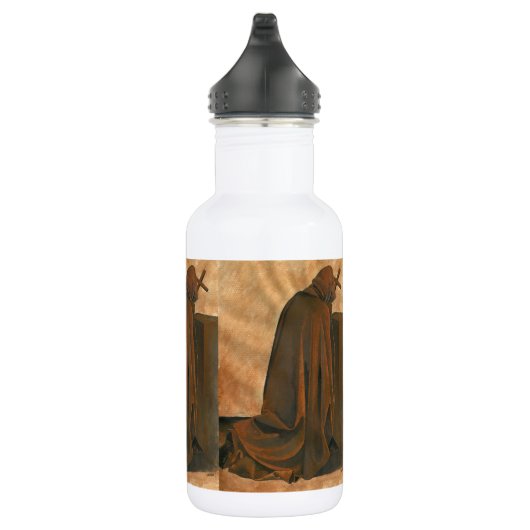 Bouteille D'eau Moine Grégorien Dans La Prière Portant Un Cassock (Droite)