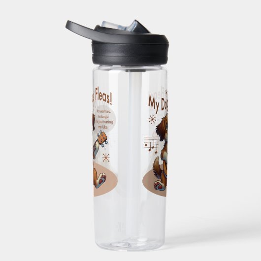 Bouteille D'eau Mon Chien A Fleas Ukulele Tuning Chanson (Droite)