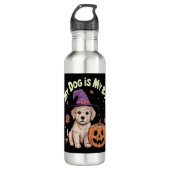 Bouteille D'eau Mon chien est My Boo Halloween (Devant)