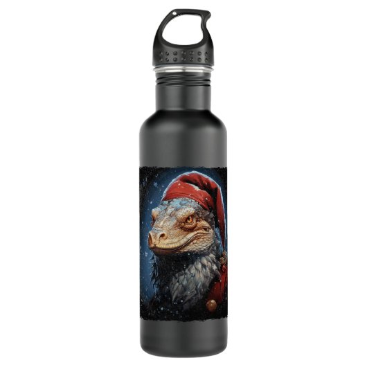 Bouteille D'eau Moniteur Lizard Noël (Devant)