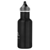 Bouteille D'eau Monogram Classic Elegant Minimum Black and White (Droite)