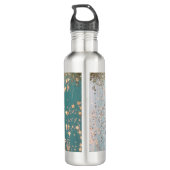 Bouteille D'eau Monogram Gold Stars sur Turquoise Stainless St (Dos)