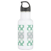 Bouteille D'eau Monogram Mint Green Cute Chic Polka Motif (Dos)