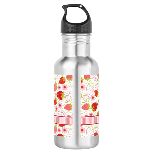 Bouteille D'eau Monogram Summer Strawberry Fruit Pattern (Dos)