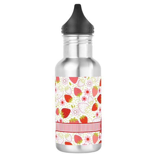 Bouteille D'eau Monogram Summer Strawberry Fruit Pattern (Gauche)