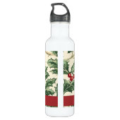 Bouteille D'eau Monogram Vintage Christmas Holly & Berries Motif (Dos)