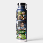 Bouteille D'eau Monogramme 9 photos personnalisées (Arrière)