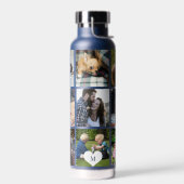 Bouteille D'eau Monogramme 9 photos personnalisées (Gauche)