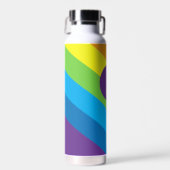 Bouteille D'eau Monogramme à bandes arc-en-ciel (Avant)
