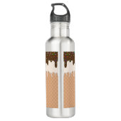 Bouteille D'eau Monogramme à épandre de cône de crème glacée au ch (Dos)