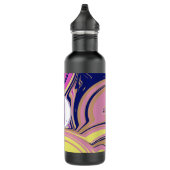 Bouteille D'eau Monogramme Abstrait rose et violet (Droite)