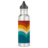 Bouteille D'eau Monogramme arc-en-ciel Nom personnalisé Retro Suns (Gauche)