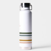 Bouteille D'eau Monogramme Bandes Rétro Chic (Arrière)
