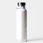 Bouteille D'eau Monogramme beige moderne personnalisé (Plage)