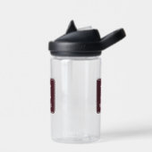 Bouteille D'eau Monogramme blanc et nom sur Dusty Burgundy (Gauche)