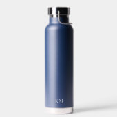 Bouteille D'eau Monogramme bleu marine (Gauche)